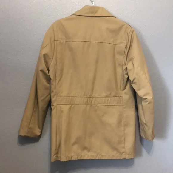 1970s Vintage Cal Craft coat Men's Large L camel tan button front LIKE NEW khaki - Picture 8 of 12
